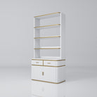 Nail display unit in white and gold