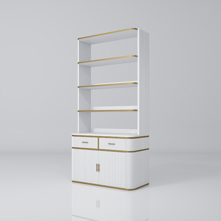 Nail display unit in white and gold