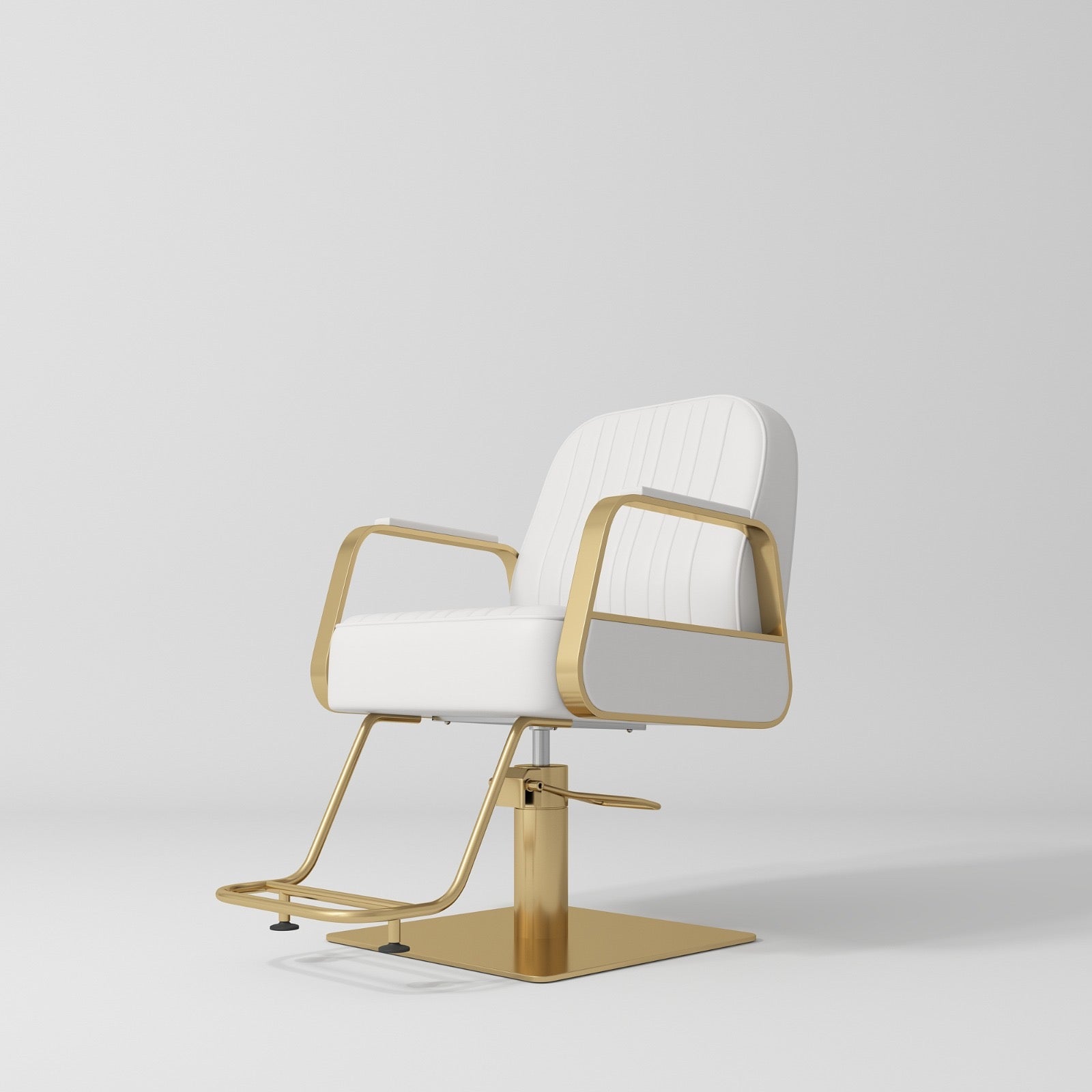 White & Gold Hair styling chair