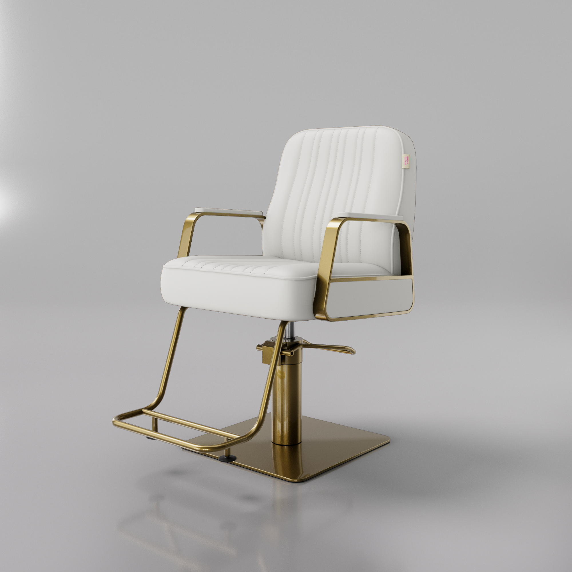 White & Gold Hair styling chair