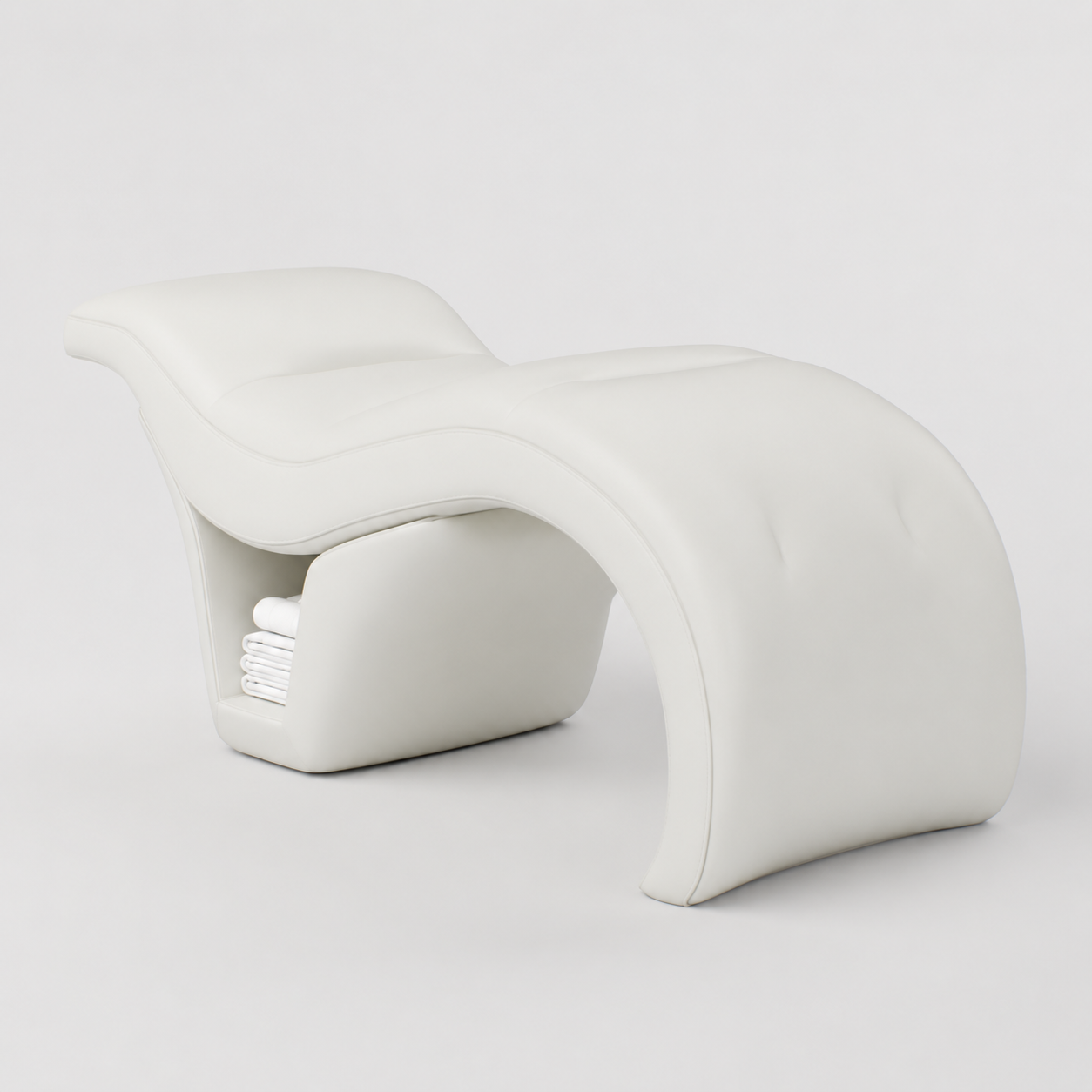 Eyelash Treatment Bed in White with Curve 