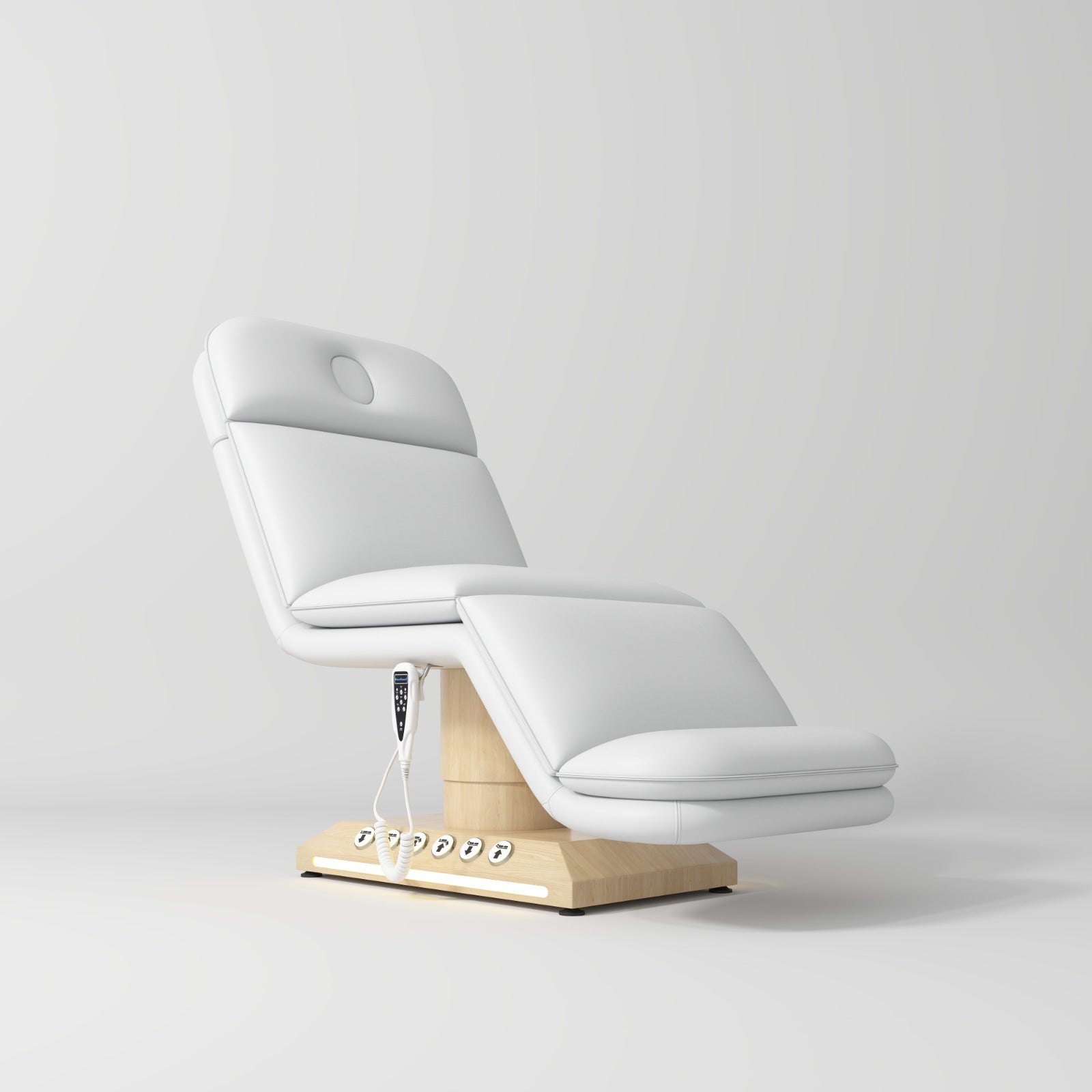White Otia Beauty Salon Bed 3 motoros hand and foot cotntrol 