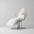 Electric Treatment bed with 3 motors in White with Stainless Steel Base
