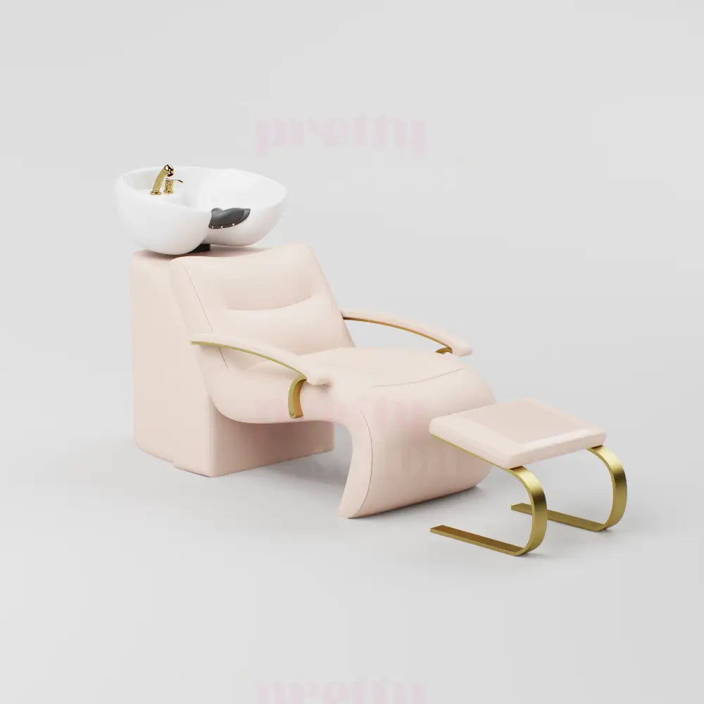 Luxury pink leather with gold accesories and footrest 