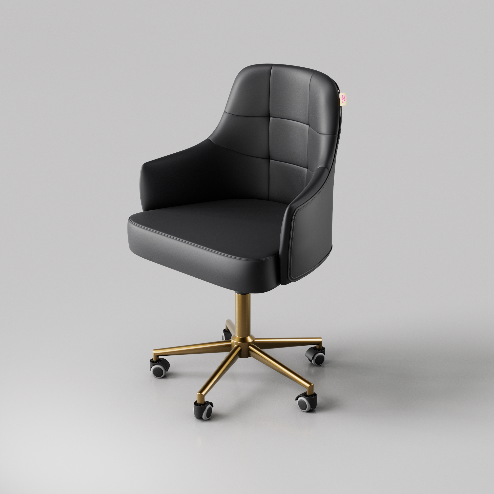 Black beauty stool with high back 