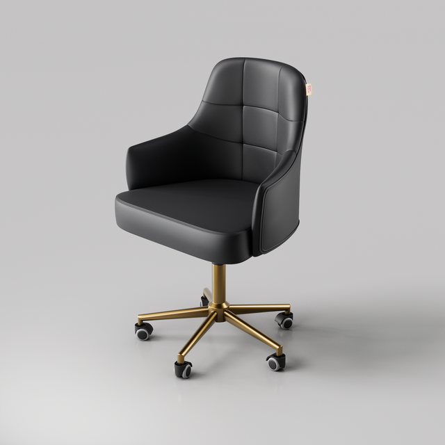 Black beauty stool with high back