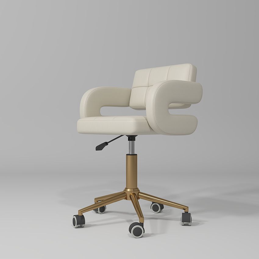 cream adjustable stool