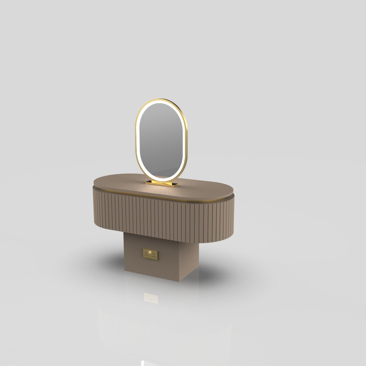 hairdressing unit for 2 people with mirror and plugs