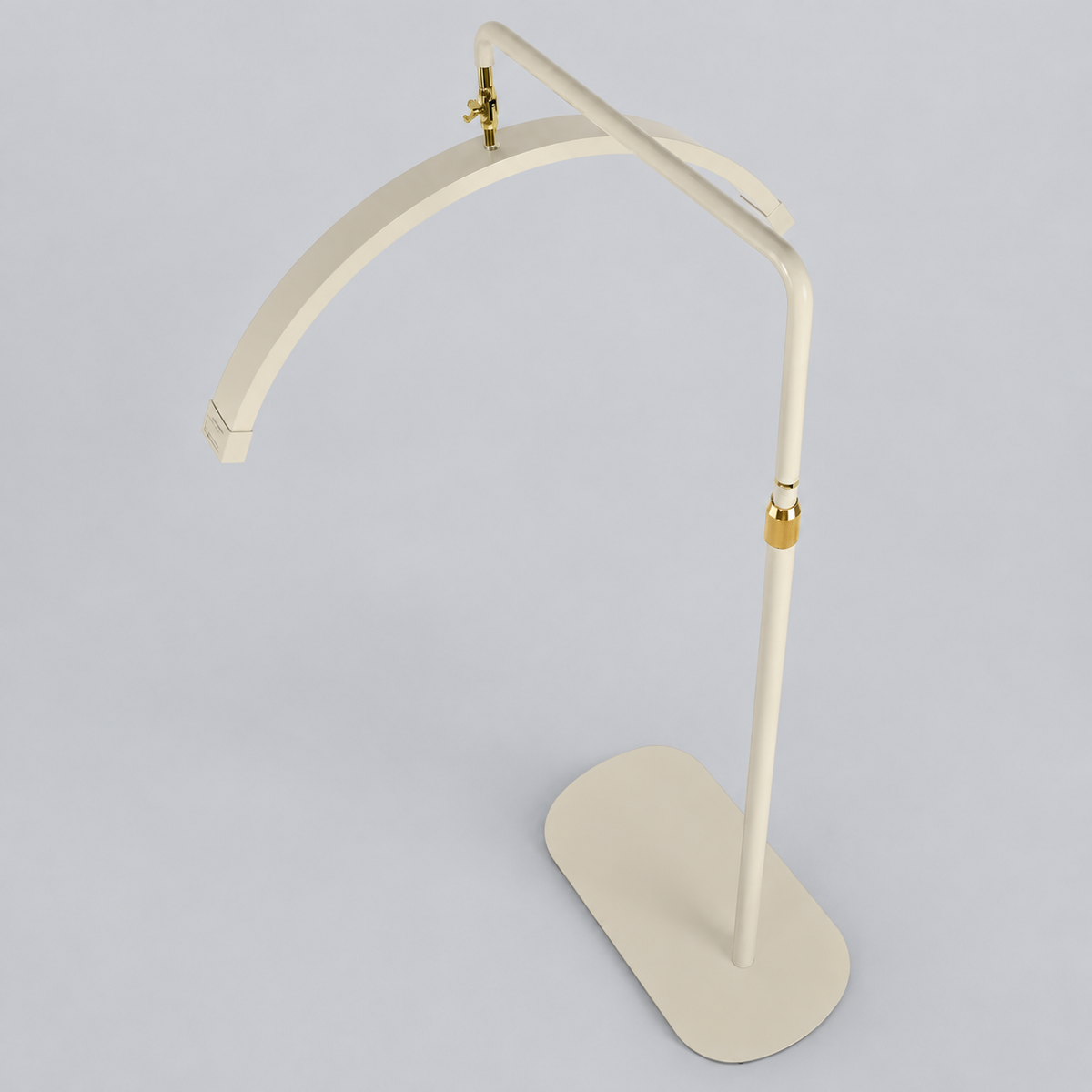 Premium close-up of the Nude Lunara Moonlight Pro showcasing luxury gold hardware, adjustable fittings nude finish.
