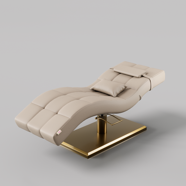 Luxury Lash Bed for salons with gold base