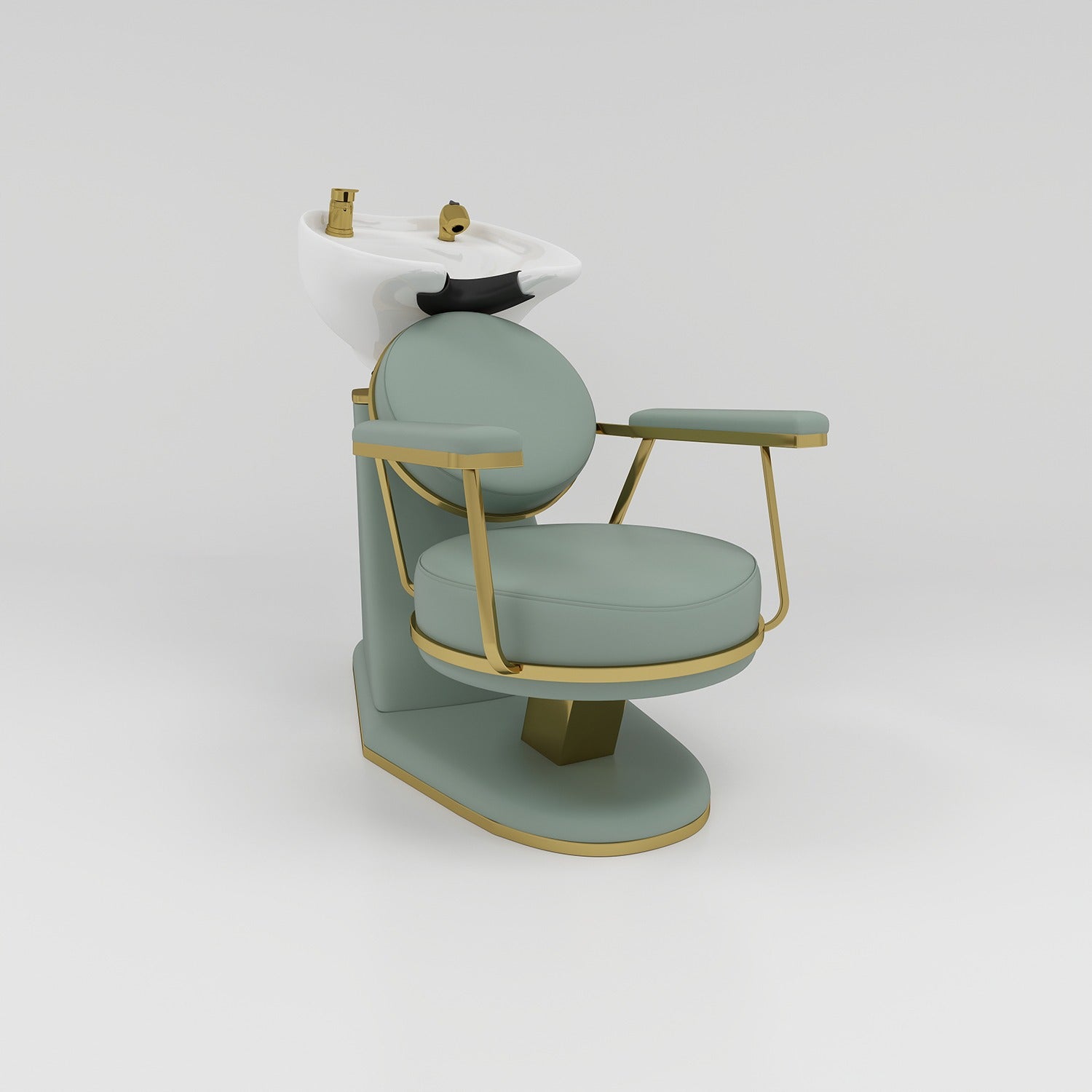 Sage Green & Gold Backwash Unit
