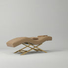 Rosabelle Lash Bed in Leather Brown and Cross base