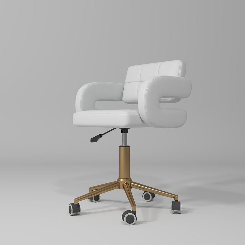 white adjustable stool