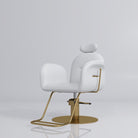 White reclining barber chair 